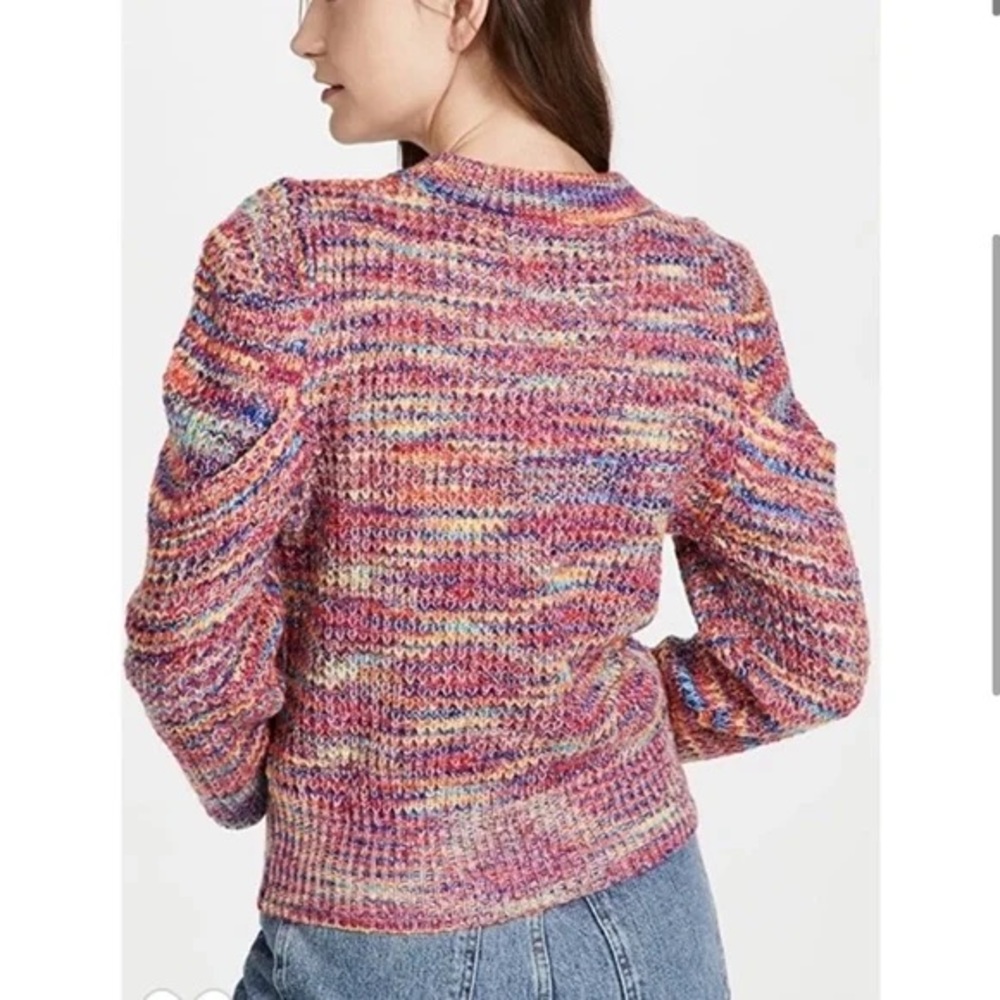 Anthropologie En Saison Oprah's Favorite List Space Dye Puff Sleeve Sweater - Picture 3 of 5